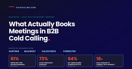 Enterprise B2B cold calling research 2026 — Gartner McKinsey data and Cold Call Me field findings